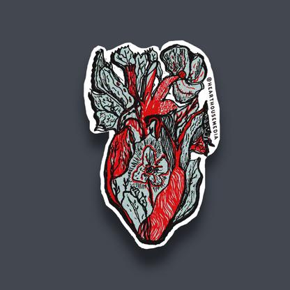 FLORAL HEART STICKER