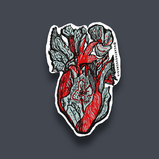 FLORAL HEART STICKER