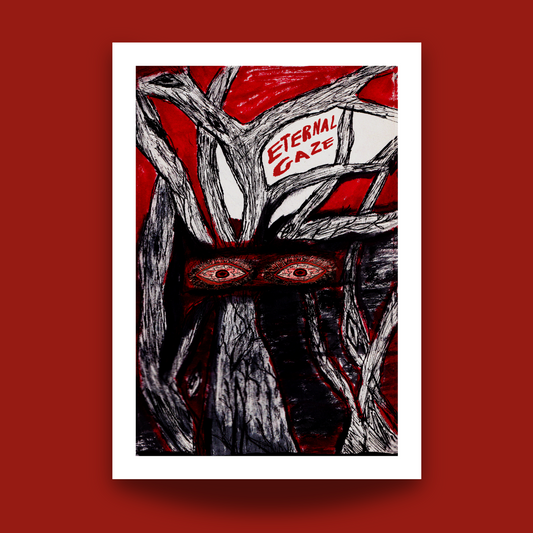 Dark Nature Setting With Trees & Hidden Eyes